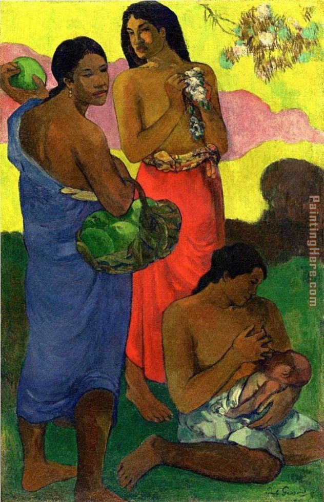 Maternity II painting - Paul Gauguin Maternity II art painting